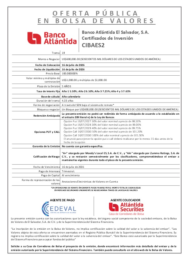 3. Modelo Colocación CIBAES2 19