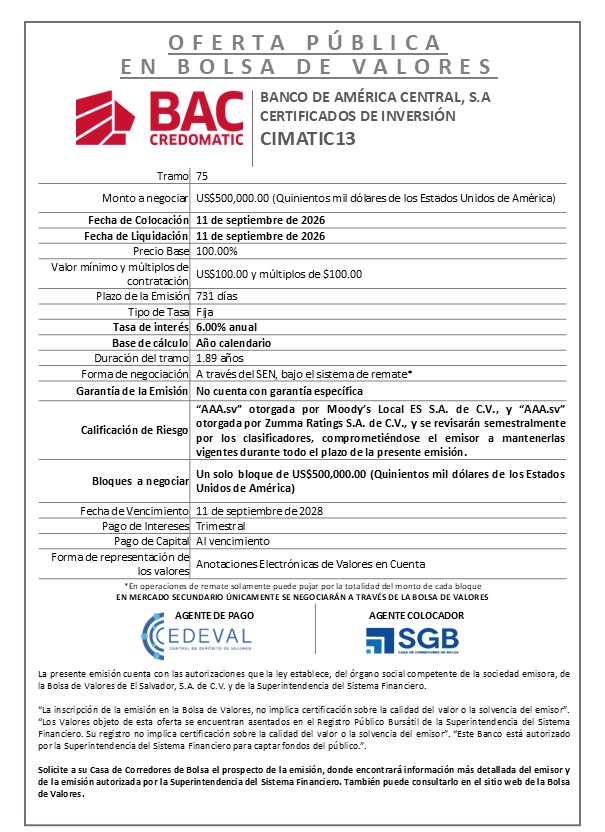 AVISO COLOCACION CIMATIC13 T 75