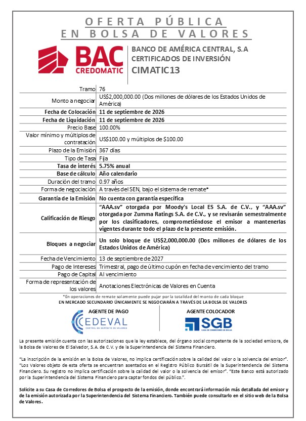 AVISO COLOCACION CIMATIC13 T 76
