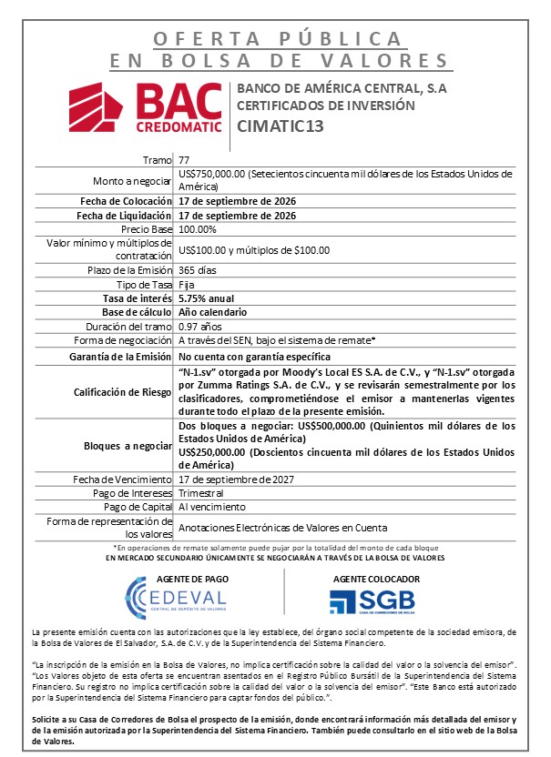 AVISO COLOCACION CIMATIC13 T 77