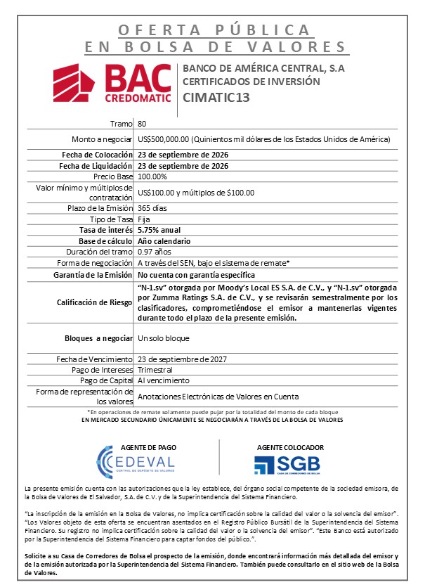 AVISO COLOCACION CIMATIC13 T 80