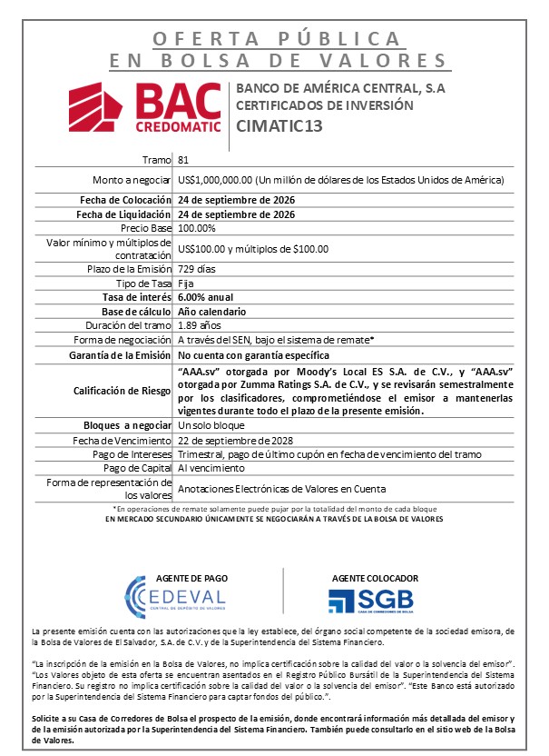 AVISO COLOCACION CIMATIC13 T 81