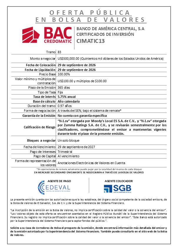 AVISO COLOCACION CIMATIC13 T 83