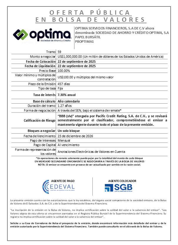 AVISO COLOCACION PBOPTIMA1 T59