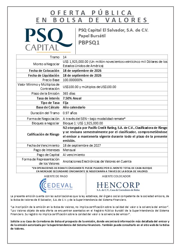 AVISO COLOCACION PBPSQ1 T 14 