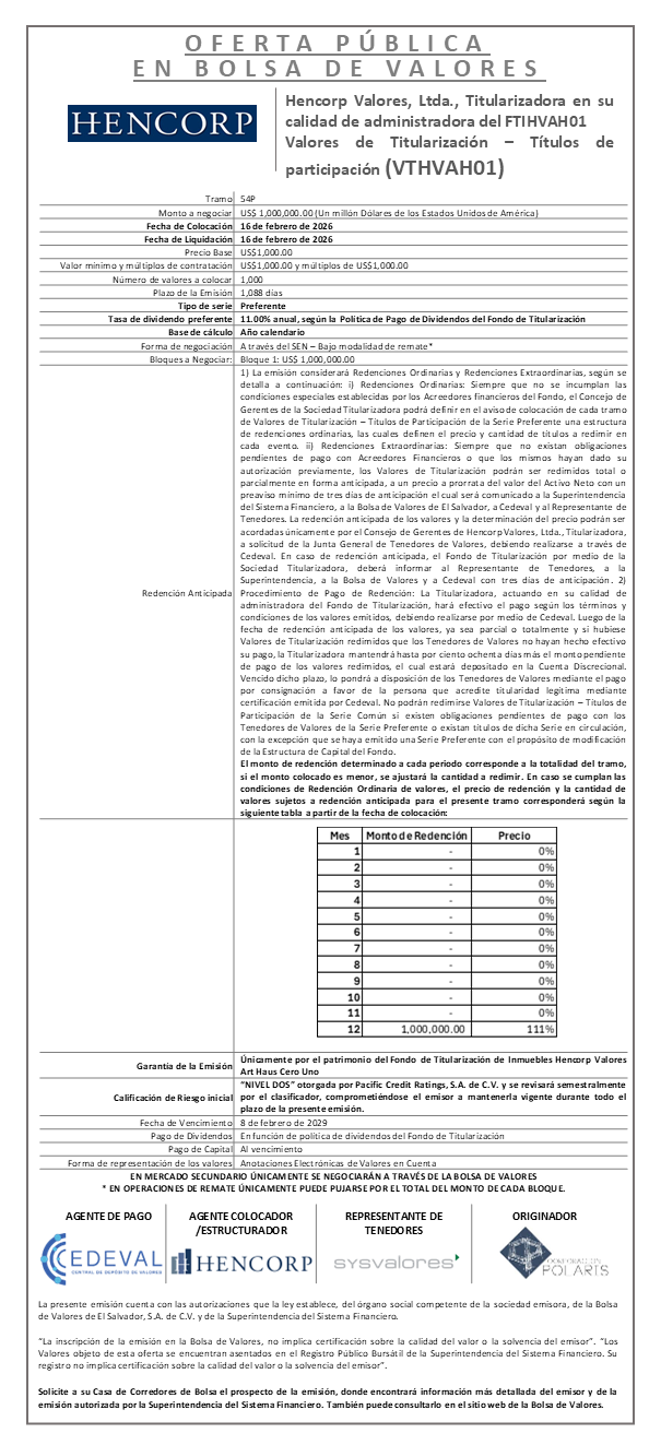 AVISO COLOCACION VTHVAH01 T54