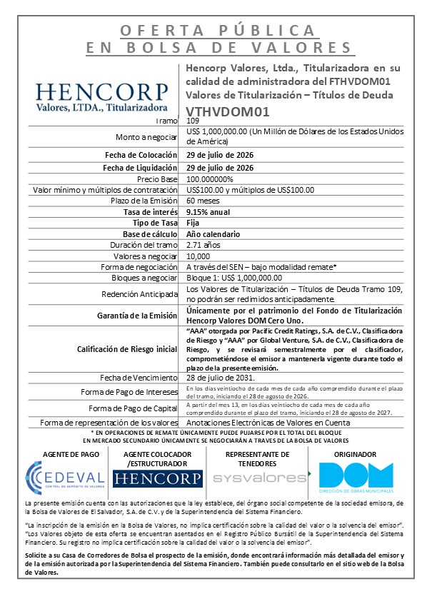 AVISO COLOCACION VTHVDOM01 T109