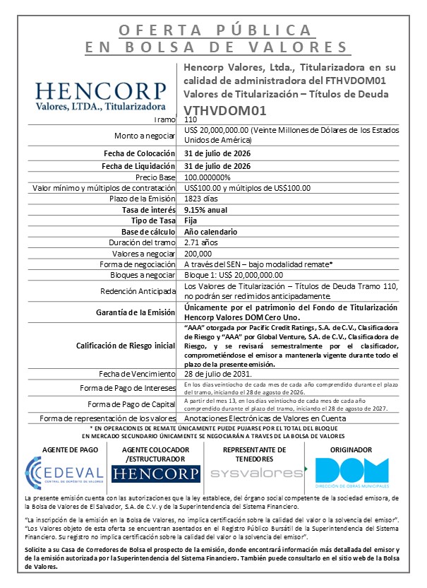 AVISO COLOCACION VTHVDOM01 T110