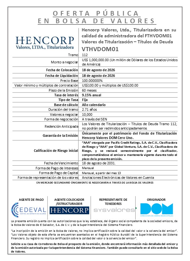 AVISO COLOCACION VTHVDOM01 T112