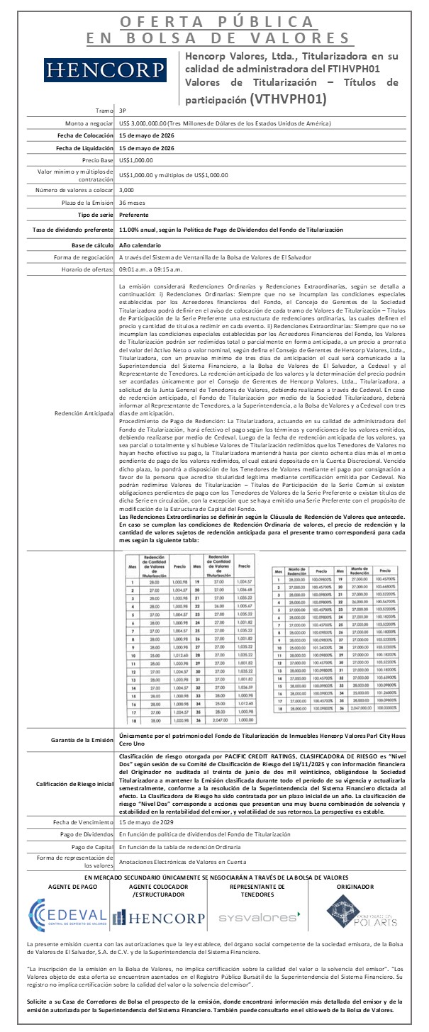 AVISO COLOCACION VTHVPH01 T3P
