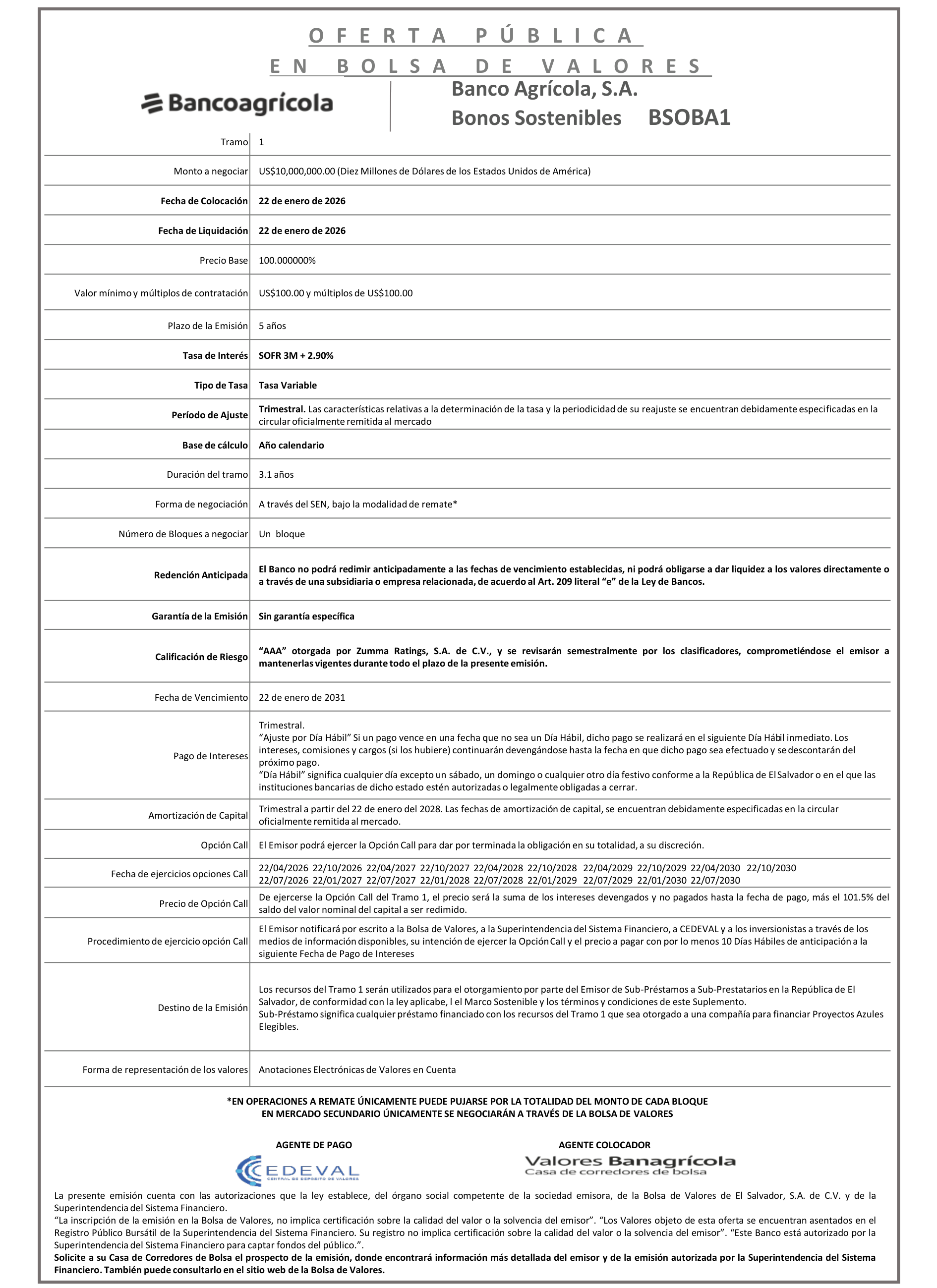 AVISO COLOCACIÓN BSOBA Tramo 1