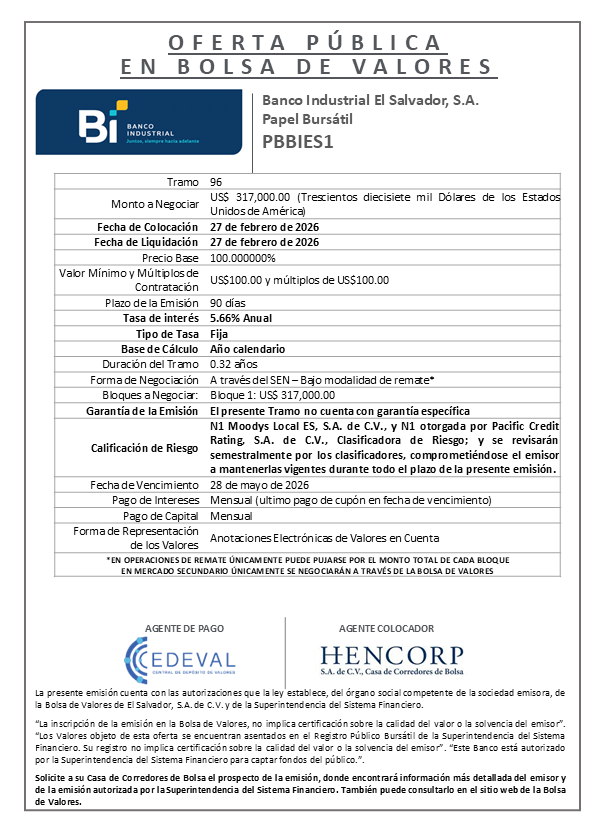 AVISO COLOCACIÓN PBBIES1 T96