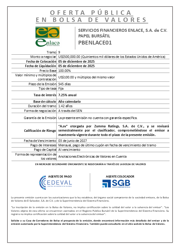 AVISO COLOCACIÓN PBENLACE01 T9