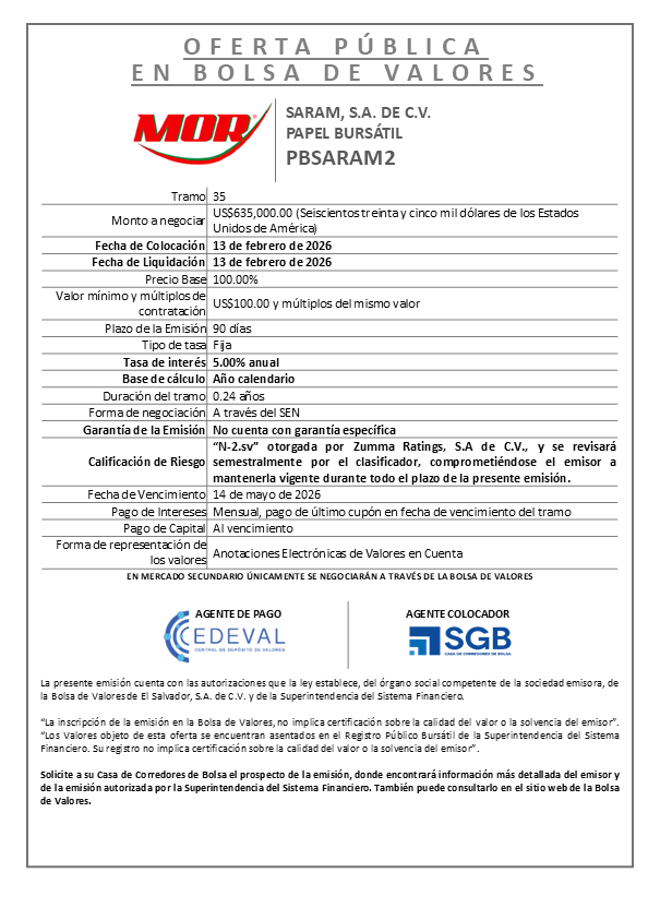 AVISO COLOCACIÓN PBSARAM2 T35