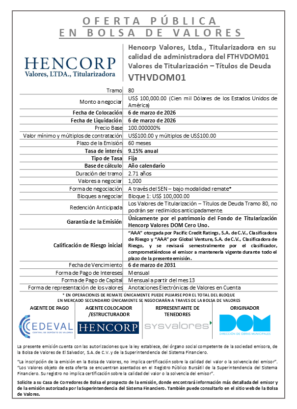 AVISO COLOCACIÓN VTHVDOM01 T80