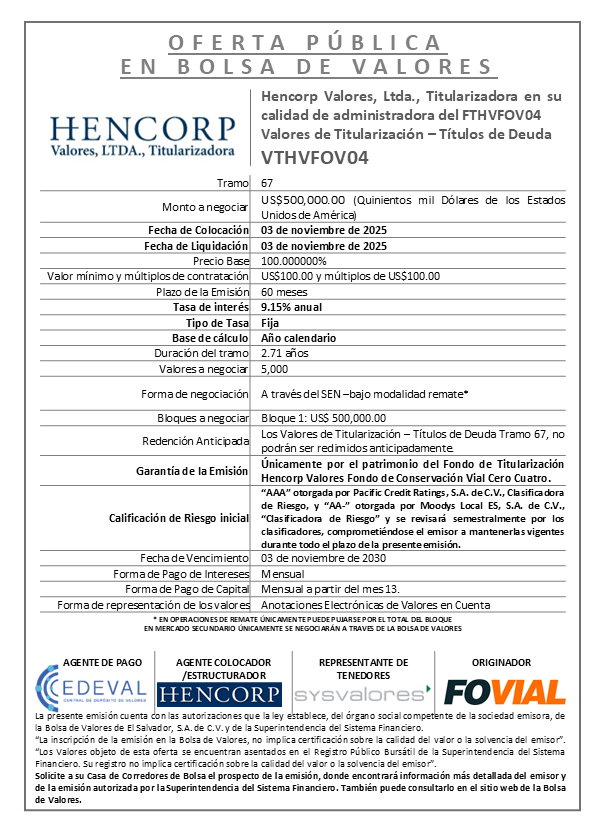 AVISO COLOCACIÓN VTHVFOV04 T67