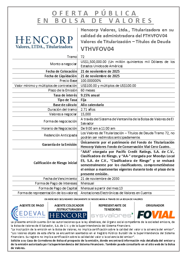 AVISO COLOCACIÓN VTHVFOV04 T72