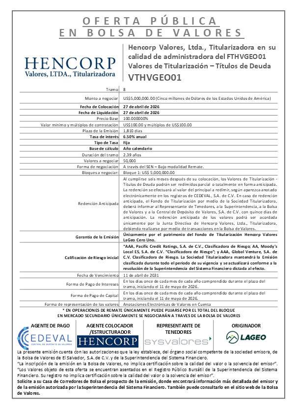 AVISO COLOCACIÓN VTHVGEO01 T8