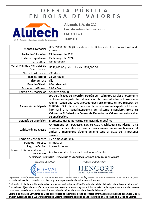 AVISO COLOCACION CIALUTECH1 T T