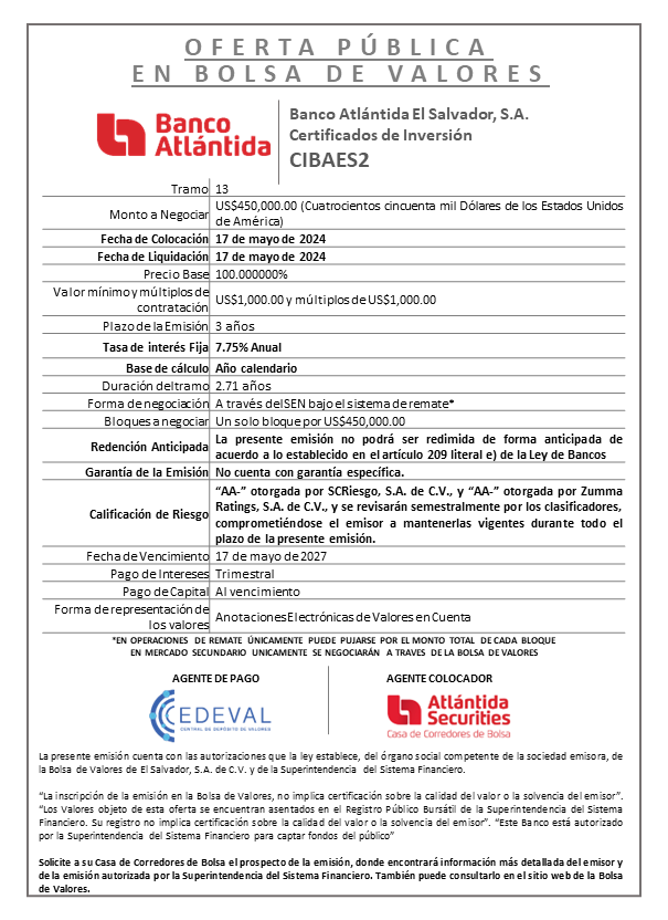 AVISO COLOCACION CIBAES2 T 13