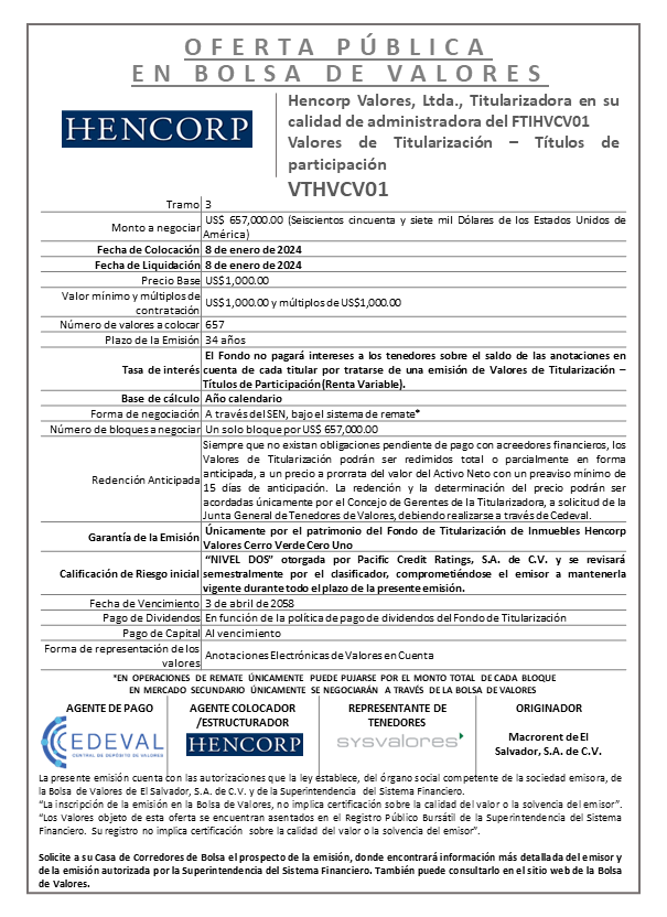 AVISO COLOCACION FTIHVCV01 T 3