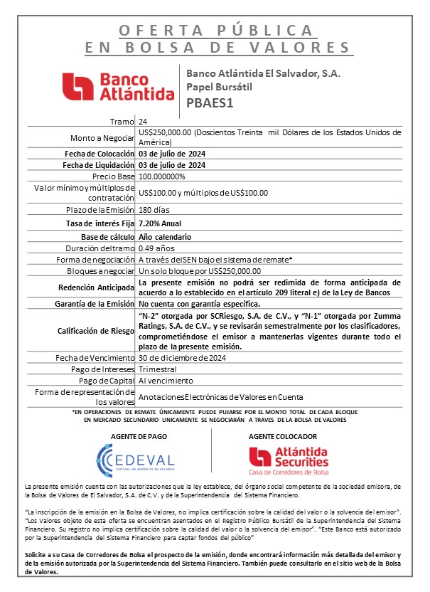 AVISO COLOCACION PBAES1 T 24