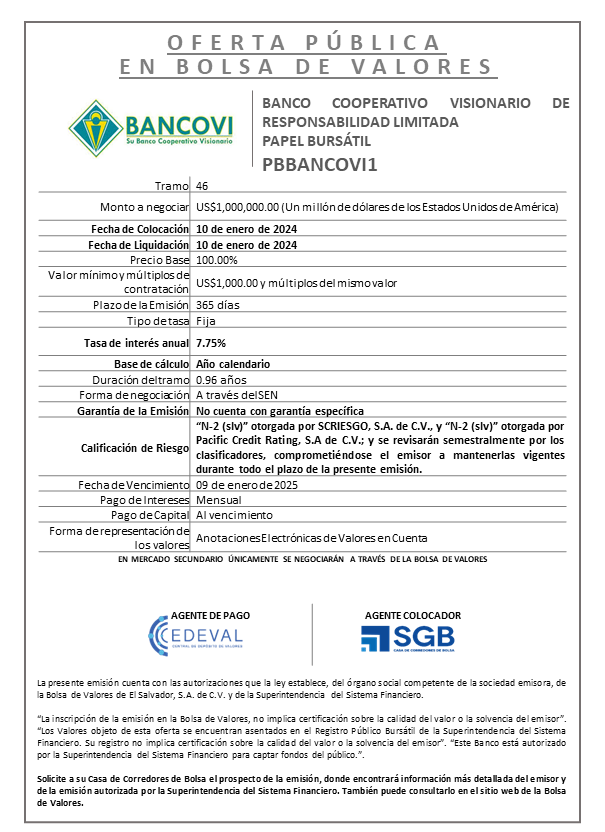 AVISO COLOCACION PBBANCOVI1 T 46