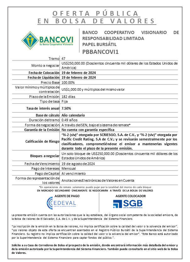 AVISO COLOCACION PBBANCOVI1 T 47