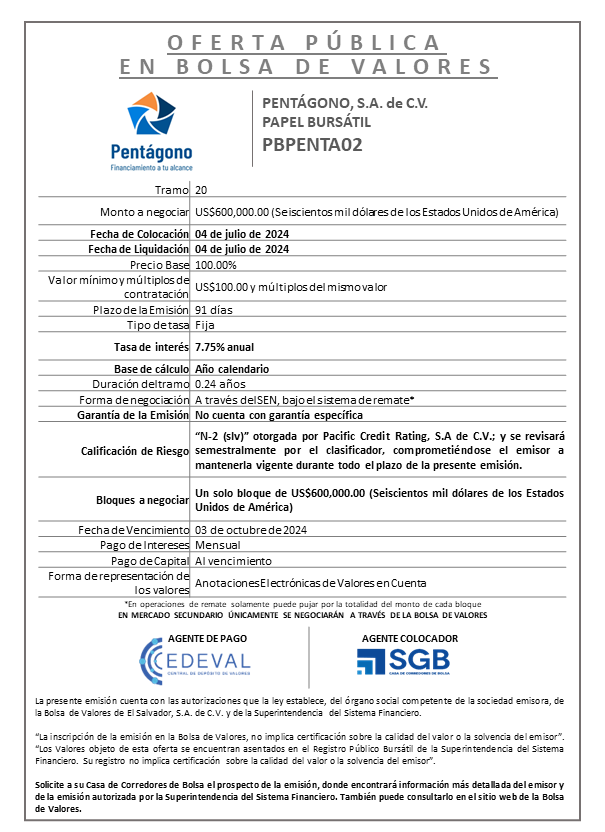 AVISO COLOCACION PBPENTA02 T 20
