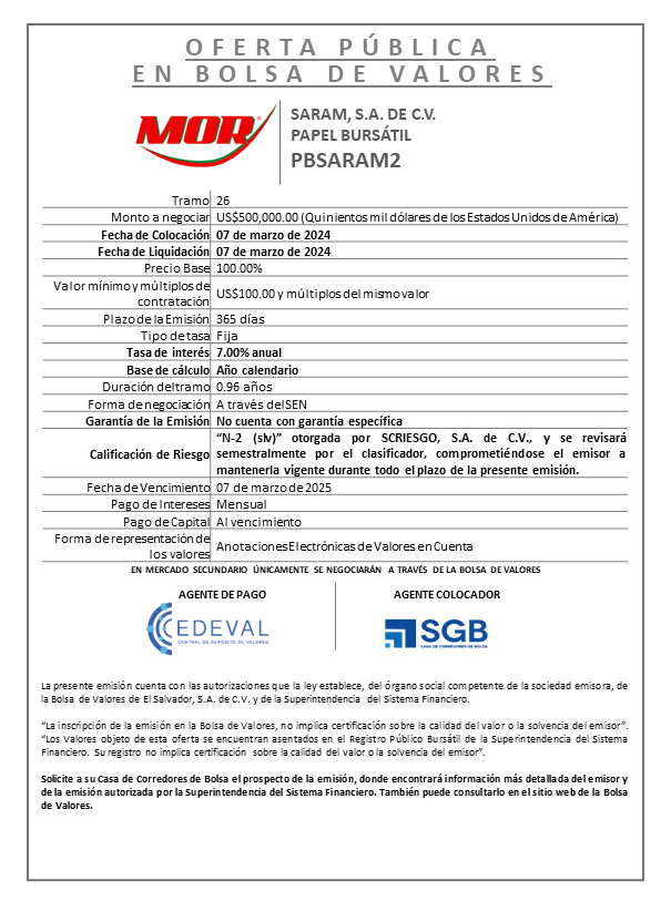 AVISO COLOCACION PBSARAM2 T 26