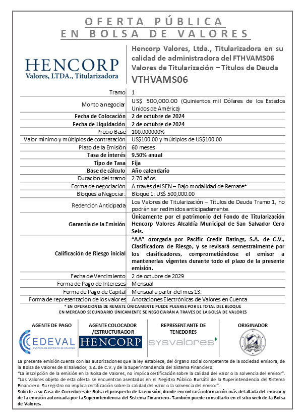 AVISO COLOCACION VTHVAMS06 T 1