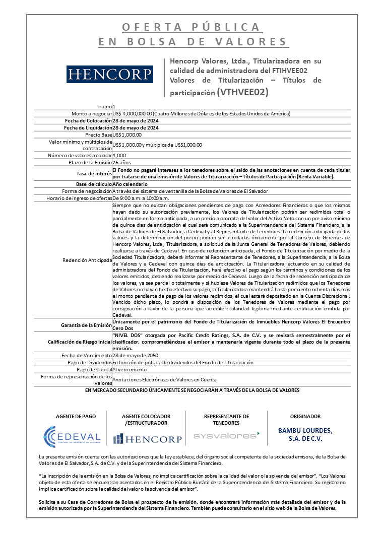 AVISO COLOCACION VTHVEE02 T 1