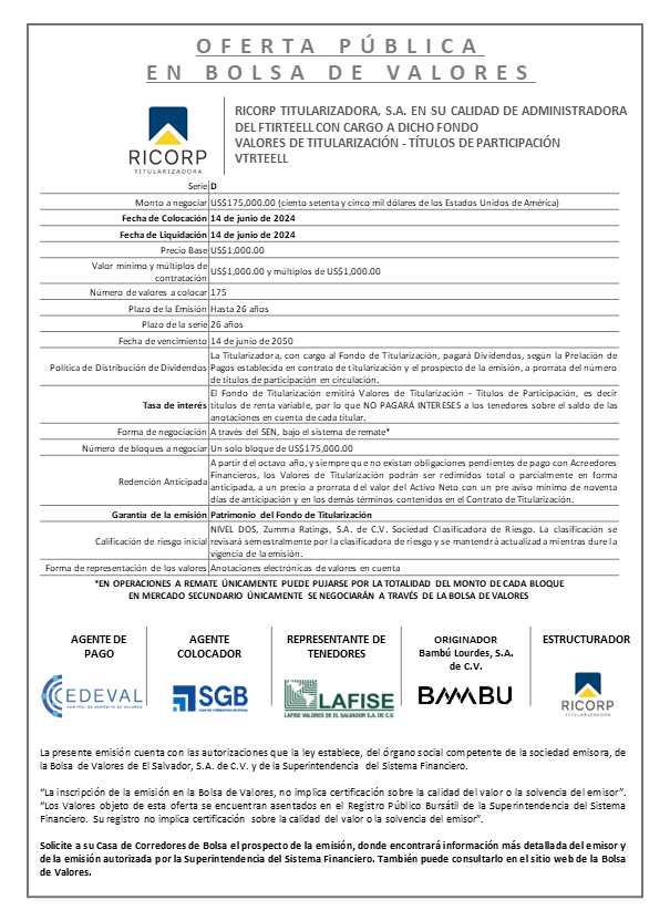 AVISO COLOCACION VTRTEELL S D