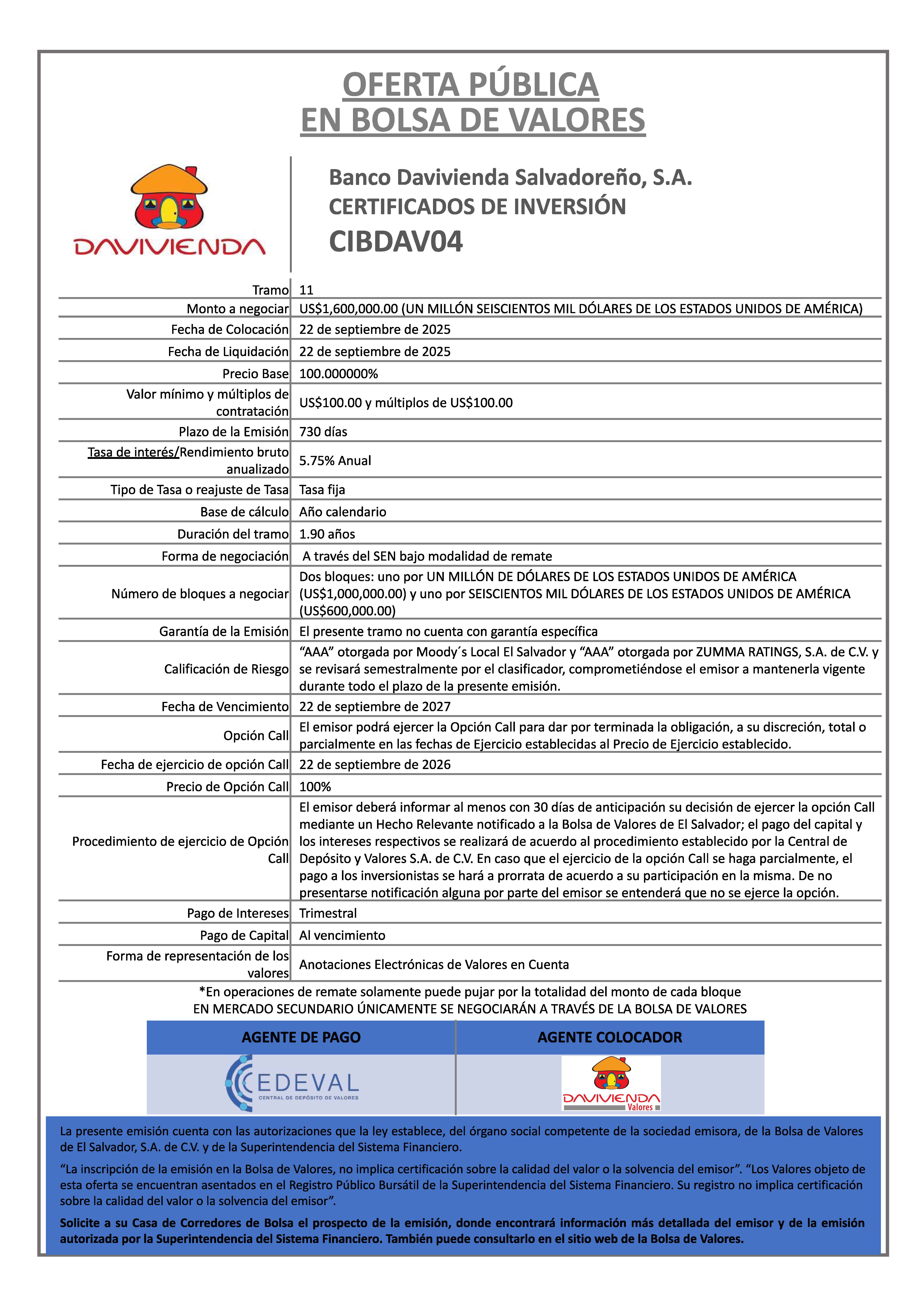 AVISO COLOCACION CIBDAV04 T 11