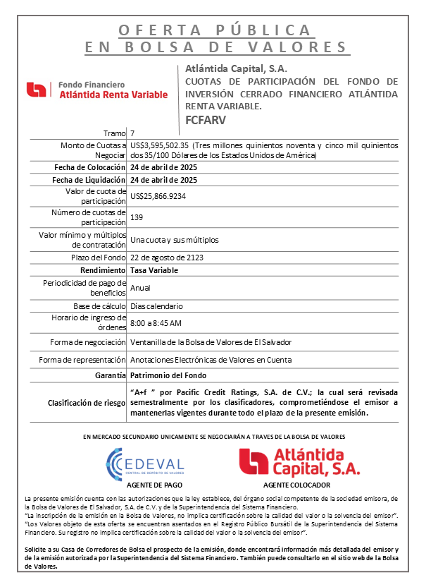 AVISO COLOCACION FCFARV T 7