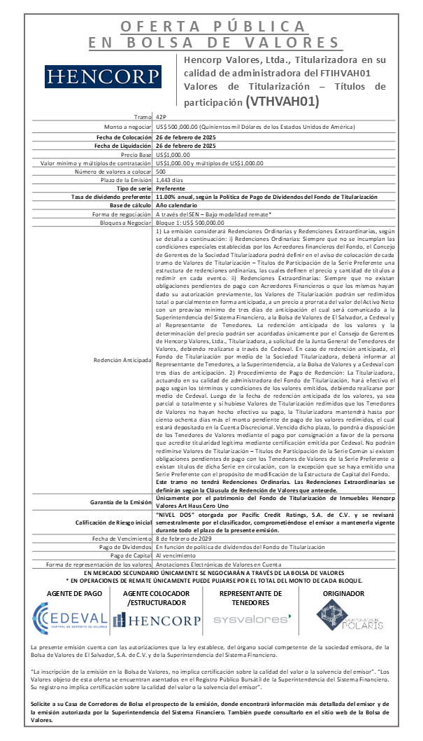 AVISO COLOCACION FTIHVAH01 T 42
