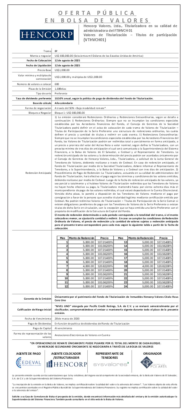 AVISO COLOCACION FTIHVCH01 T 8