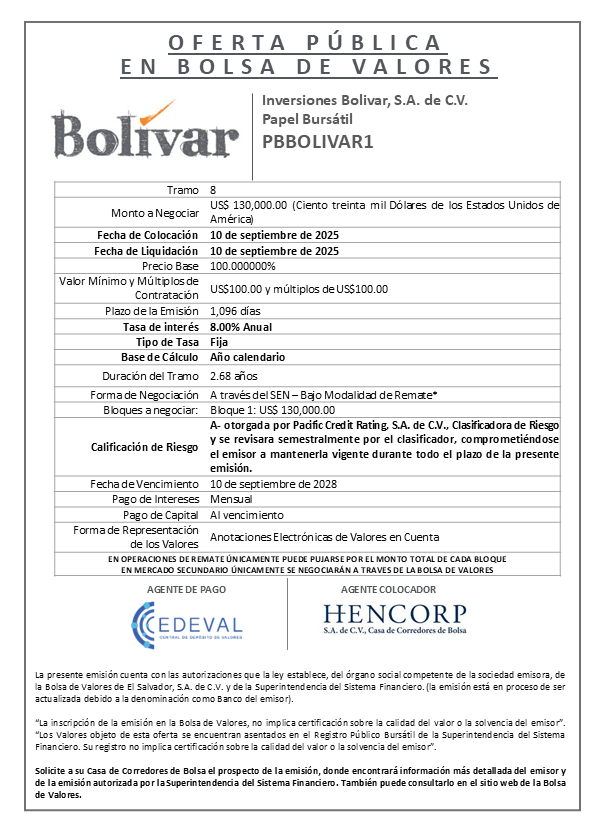 AVISO COLOCACION PBBOLIVAR1 T 8