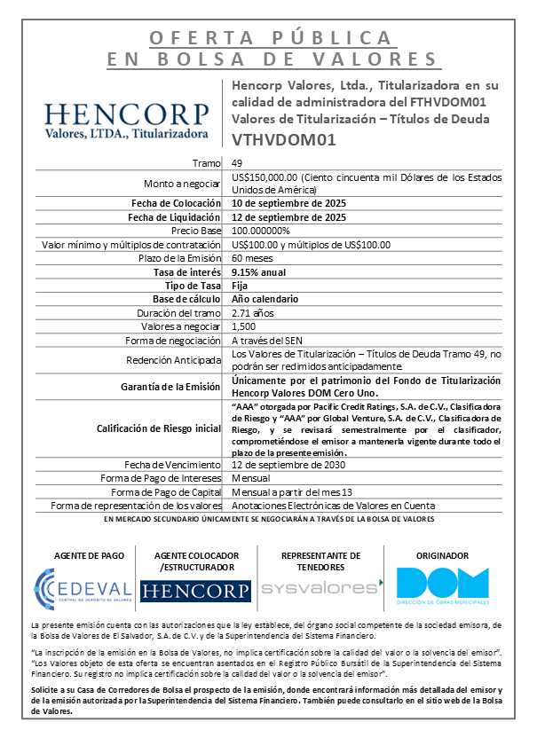 AVISO COLOCACION VTHVDOM01 T 49