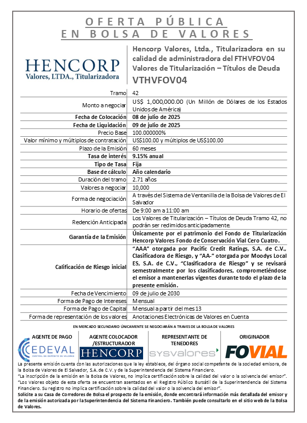 AVISO COLOCACION VTHVFOV04 T 42