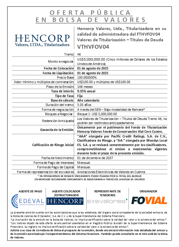 AVISO COLOCACION VTHVFOV04 T 46