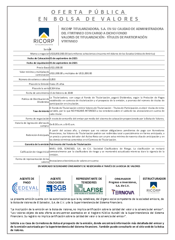 AVISO COLOCACION VTRTNNEO T H