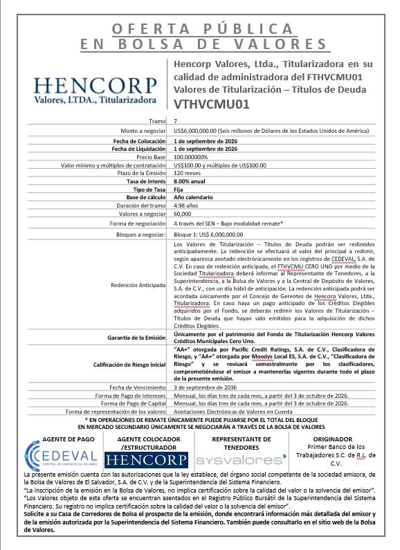 COLOCACION EMISION VTHVCMU01 T 7