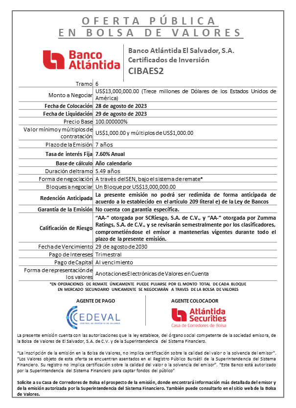 AVISO COLOCACION CIBAES2 T 6