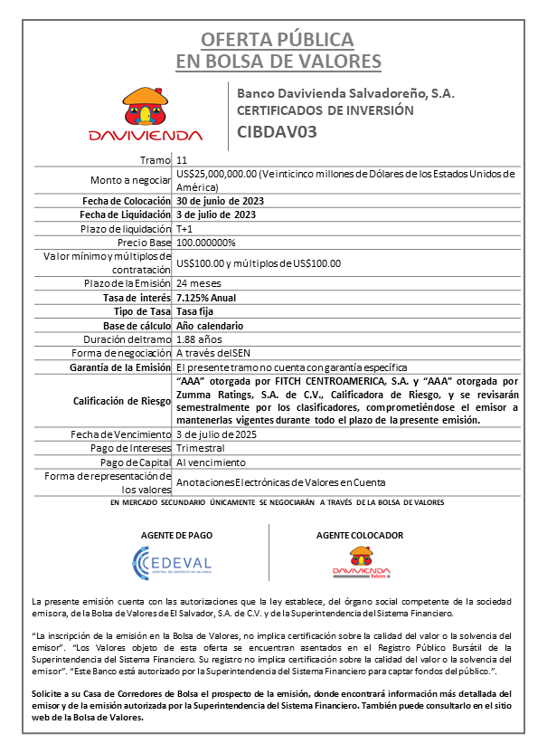 AVISO COLOCACION CIBDAV03 T 11