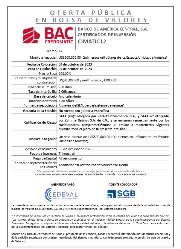 AVISO COLOCACION CIMATIC12 T 14