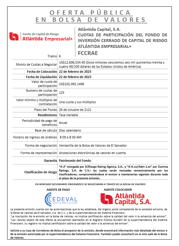 AVISO COLOCACION FCCRAE T 6