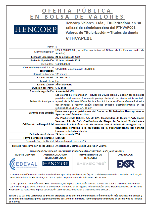 AVISO COLOCACION FTHVAPC01 T8