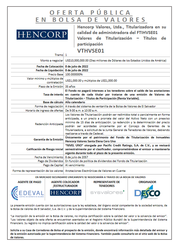 AVISO COLOCACION FTIHVSE01 T1