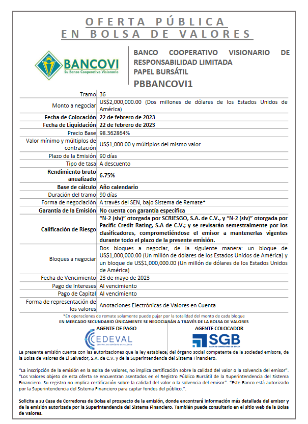 AVISO COLOCACION PBBANCOVI1 T 36
